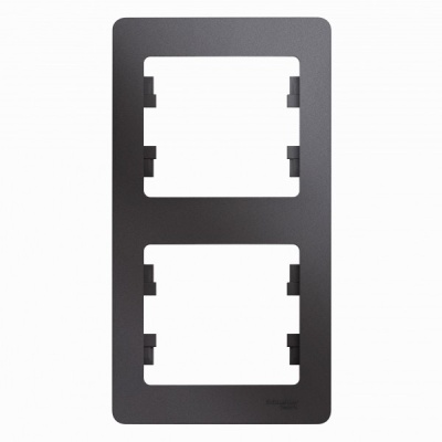 Systeme electric GSL001306 GLOSSA 2-постовая РАМКА, вертикальная, ГРАФИТ