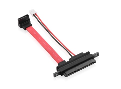 Кабель SATA 22pin F to sata 7pin F 90 градусов + 2P HS GCR Кабель Greenconnect SATA 22pin F to sata 7pin F 90 градусов + 2P HS GCR (GC-ST308-0.7m)