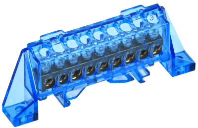 TEKFOR Шина N ноль в комбинированном DIN-изоляторе Стойка 6х9-9-С IEK