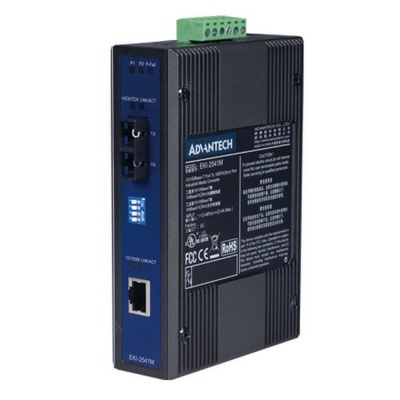 Модуль интерфейсный Advantech EKI-2541M-AE   Интерфейсный модуль 10/100T (X) to SC Multi-Mode Industrial Media Converter