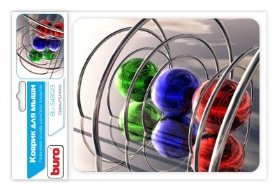 Коврик для мыши Buro BU-S48023 мини, резиновая основа, 230x190x1.5мм, рисунок сферы