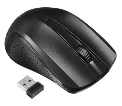 Мышь Оклик 485MW черный оптическая (1200dpi) беспроводная USB (2but)