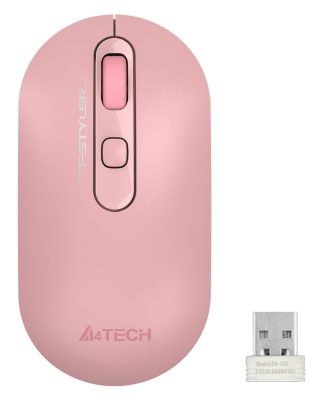 Мышь A4Tech Fstyler FG20 розовый оптическая (2000dpi) беспроводная USB для ноутбука (4but)
