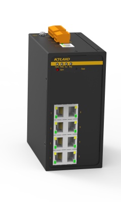 Управляемый коммутатор c 8 портами 10/100Base-T(X) (разъем  RJ45),  один вход питания 110-240 В перем. или 110-220 В пост.