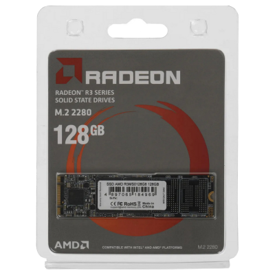 Твердотельный накопитель SSD AMD Radeon M2.2280 128GB R3 Series