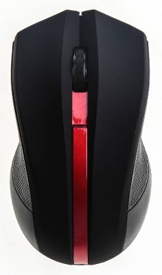 Мышь Оклик 615MW черный/красный оптическая (1000dpi) беспроводная USB (2but)