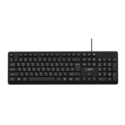 CBR KB 111 Black USB, Клавиатура 104 кл., офисн.,поверхность под карбон, длина кабеля 1,5 м