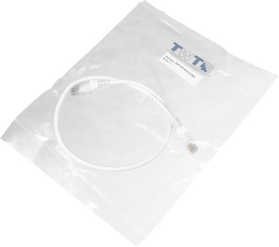 Патч-корд Lanmaster UTP TWT-45-45-0.5-WH вилка RJ-45-вилка RJ-45 кат.5е 0.5м белый ПВХ