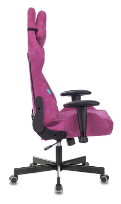 Кресло игровое Бюрократ VIKING KNIGHT Fabric малиновый Light-15 с подголов. крестовина металл