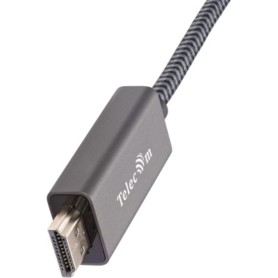 Кабель miniDisplayPort M-> HDMI M 4K@60Hz 1.8m Telecom,оплетка (TA562M-1.8M) VCOM Кабель-переходник Telecom Mini DisplayPort M/HDMI M (TA562M-1.8M)