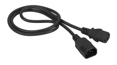 Кабель Lanmaster LAN-PP13/14-1.0-BK C13-С14 проводник.:3x0.75мм2 1м (упак.:1шт) черный