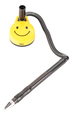 Ручка шариковая Deli EQ50-BK авт. на подставке 0.7мм резин. манжета черный/прозрачный черные чернила (1шт)