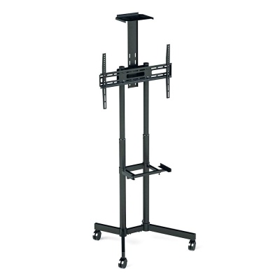 Стойка на колесах Arm media PT-STAND-8 черная для TV/LFD 32"-80", полка, max VESA 600x400, высота 1060-1500 мм