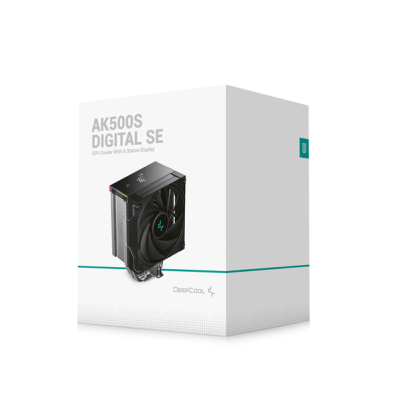 Кулер для процессора DEEPCOOL AK500S DIGITAL SE LGA20XX/1700/1200/115X/AM5/AM4 (12шт/кор, TDP 240W, PWM, Fan 120mm, 5 тепл. трубок, Copper Base, черный) RET (R-AK500S-BKADMN-GJD)