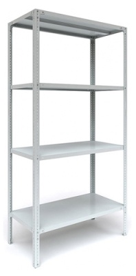 Стеллаж Практик MS пол.:4 единая 1850x1000x300мм серый (S24199153402)