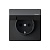 ARTGALLERY РОЗЕТКА с заземлением,со шторками,с    крышкой, 16А, IP44,                                 механизм, быстрозажимные клеммы, карбон