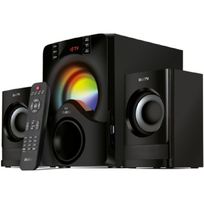 АС MS -312, черный (40 Вт, Bluetooth, подсветка, пульт, дисплей, FM, USB)