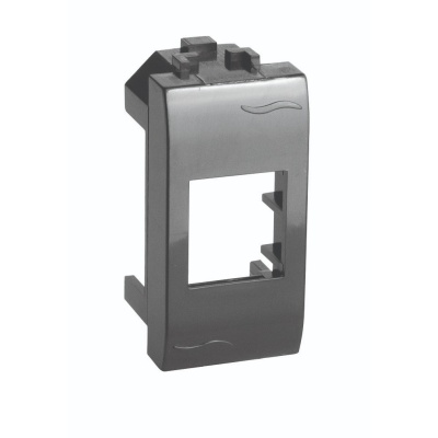 Dkc 77607N Адаптер для информационных разъемов Keystone, черный, 1мод.