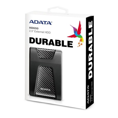 Внешний жесткий диск 1TB A-DATA HD650, 2,5" , USB 3.2, черный