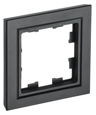 Рамка IEK Brite РУ-1-БрЧ BR-M12-K02 1x черный (упак.:1шт)