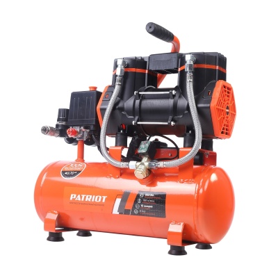 Компрессор Patriot поршневой безмасляный KDS 190 F10 (190 л/мин, 0,95 кВт, 8 бар, 10 л,  2800 об/мин, быстросъем 1/4)