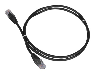Патч-корд Lanmaster TWT-45-45-0.3-BK UTP вилка RJ-45-вилка RJ-45 кат.5е 0.3м чёрный ПВХ (уп.:1шт)
