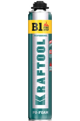 Пена монтажная KRAFTOOL KRAFTFLEX PREMIUM PRO B1 профессиональная, монтажная, пистолетная, всесезонная, 750 мл [41186_z01]