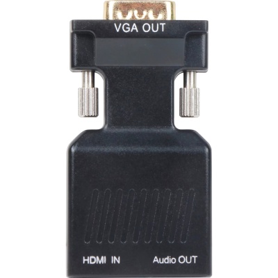 Переходник HDMI(F) --> VGA(M)+audio,1080*60Hz, VCOM <CA336A> Переходник VCOM HDMI F/VGA M+mini jack 3.5 mm M (CA336A)