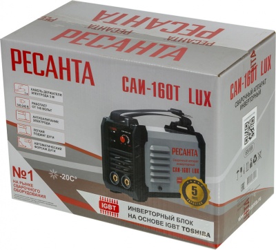 Сварочный аппарат Ресанта САИ-160Т LUX инвертор ММА DC 6.5кВт