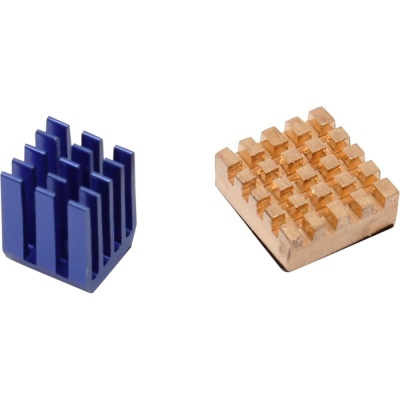 Радиатор ACD RA207 Набор радиаторов ACD Golden (14x12x5mm) + Blue (9x9x12mm) Heat Sink set for Raspberry Pi3 B, Pi3 B+, Pi4