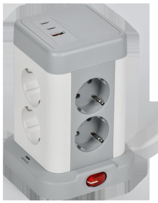 Удлинитель IEK DN-YP30-16-08-01-ZKU-K41