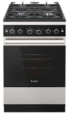 Плита Газовая Gefest ПГ 5500-02 0069 черный/серебристый реш.чугун