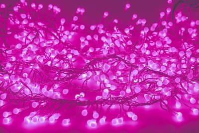 Neon-night 303-607 Гирлянда "Мишура LED"  3 м  прозрачный ПВХ, 288 диодов, цвет розовый [303-607]