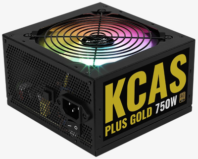 Блок питания Aerocool KCAS PLUS GOLD 750W <750W, ATX v2.4, APFC, Fan ARGB 12cm, 80+ Gold, Retail> (KCAS PLUS GOLD 750W)