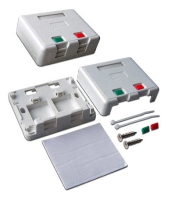 Розетка Lanmaster NM-EL45X45-WH настенная встраиваемая 45x45x41мм без крышки Mosaic белый