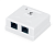 Cabeus WS-8P8C-Cat.5e-2 Розетка компьютерная RJ-45, категория 5e, двойная, внешняя, Dual IDC (WS-8P8C-Cat.5e-2)