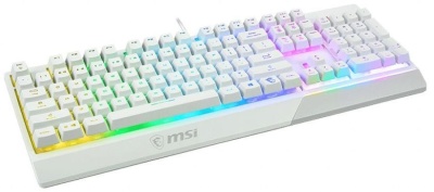 Клавиатура MSI Vigor GK30 белый USB Multimedia for gamer LED (подставка для запястий)
