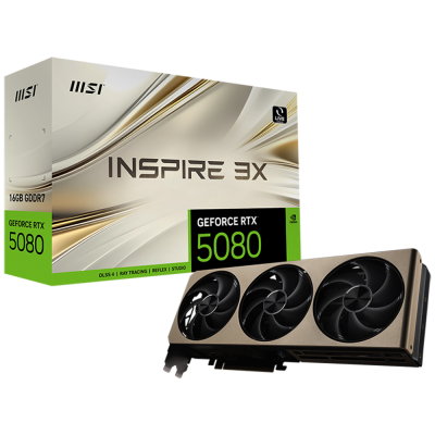 Видеокарта MSI RTX5080 INSPIRE 3X 16GB GDDR7 256bit 3xDP HDMI 3FAN RTL