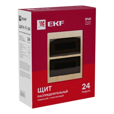 EKF pb40-n-24-light Щит распределительный навесной ЩРН-П-24 светлое дерево IP41 EKF PROxima