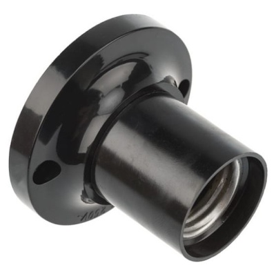 REXANT 11-8818 Патрон карболитовый потолочный Е27 черный, c этикеткой,