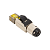Коннектор SNR RJ45/8P8C под витую пару, Кат.8 (Класс I), 2000МГц, покрытие 50мкд, T568B, самозажимной, полный экран, металлик