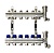 Коллекторная группа FHF-6R set 6 контуров 1'x3/4' c воздухоотводчиками и кронштейнами
