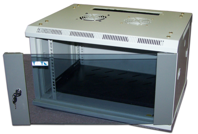 Шкаф настенный 2, 18U 600x450, стеклянная дверь (TWT-CBW2-18U-6x4)