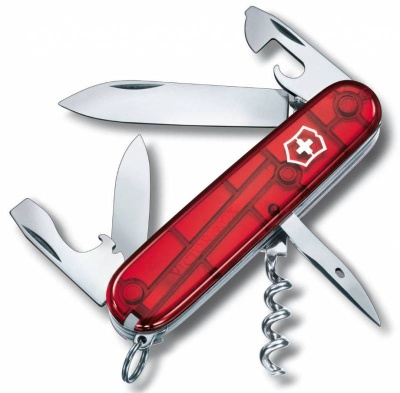 Нож перочинный Victorinox Spartan (1.3603.T) 91мм 12функций красный полупрозрачный карт.коробка