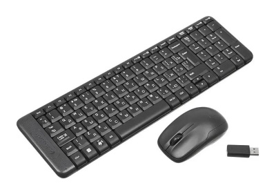Клавиатура + мышка MK220 RUS BLACK (неяркая гравировка) 920-003236 LOGITECH