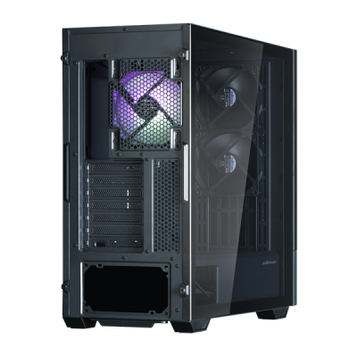 Корпус ZALMAN Z10 DS, ATX, BLACK, WINDOW, built-in 15.6-inch FHD display, 2x3.5", 2x2.5", 2xUSB3.0, 1xUSB 3.1 Type-C, FRONT 2x120mm, REAR 1x120mm ARGB (Z10 DS Black)