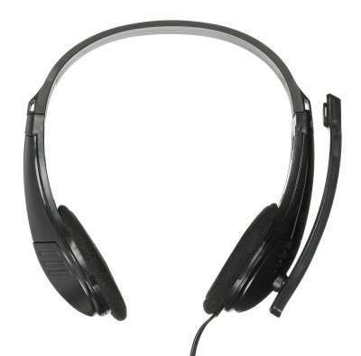 Наушники с микрофоном Оклик HS-M150 черный 2.2м накладные оголовье (NO-003N)