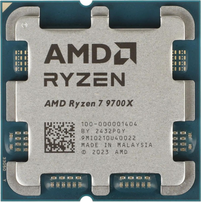 Процессор CPU AMD Ryzen 7 9700X TRAY <100-000001404> (AM5, 3.8GHz up to 5.5GHz/8Mb+32Mb, 8C/16T, 4nm, Granite Ridge, 65W, unlocked, Radeon 2200MHz)