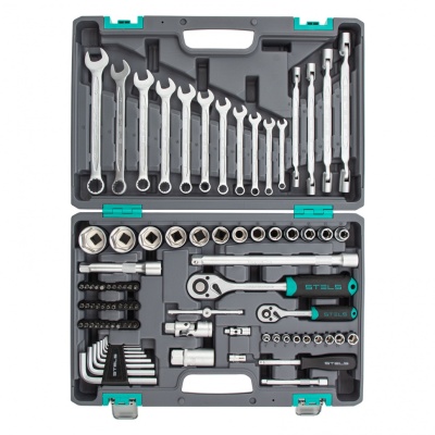 Набор инструментов, 1/2, 1/4, CrV, пластиковый кейс 88 предметов