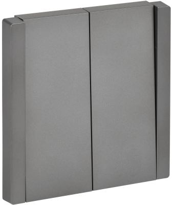 FORTE&PIANO Выключатель 2-клавишный проходной 10А FP507 сталь IEK